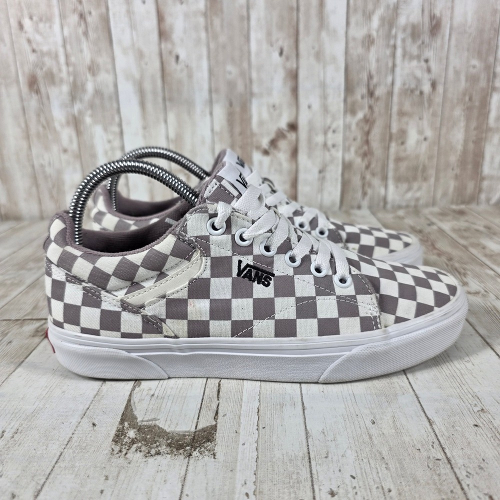 Vans Filmore Decon Grey White Checkerboard Low Top Sneakers Womens 8